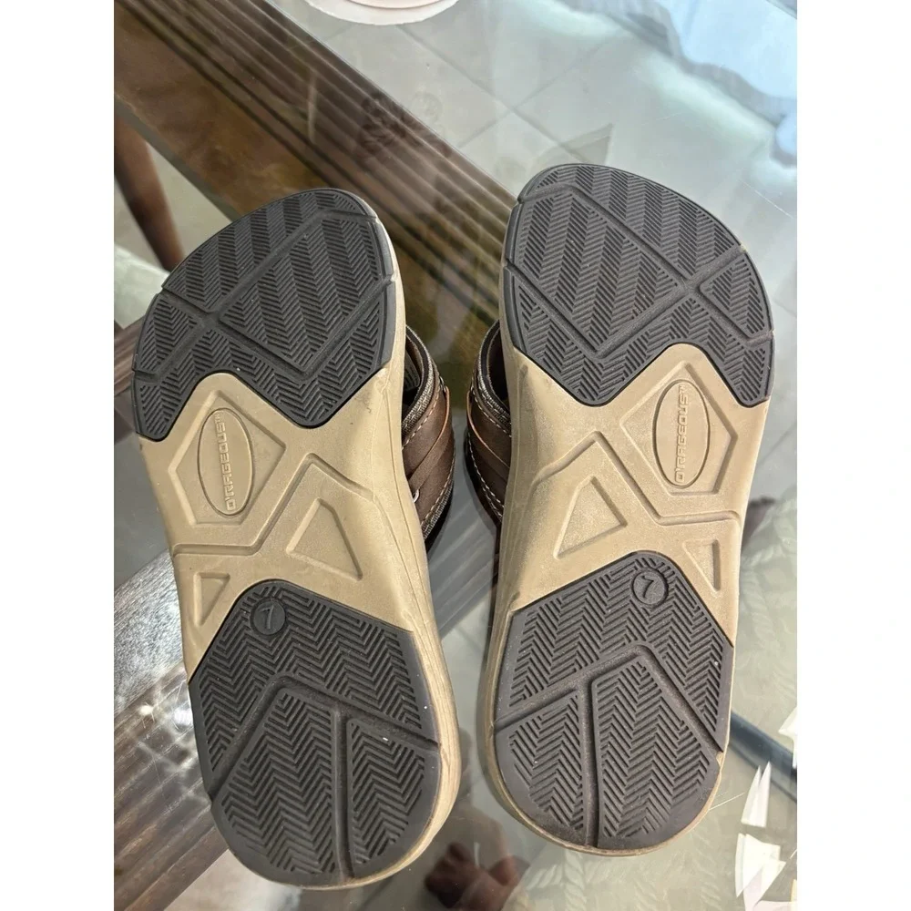 Orthofeet Men's Brown Comfort Orthopedic Flip Flop Sandals Size 7